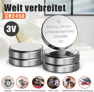 CR 2450 40er Votivkerzen,CR2450 Batterien 3V Lithium-Knopfzelle,Teelichter, Video, Computer, Rechner