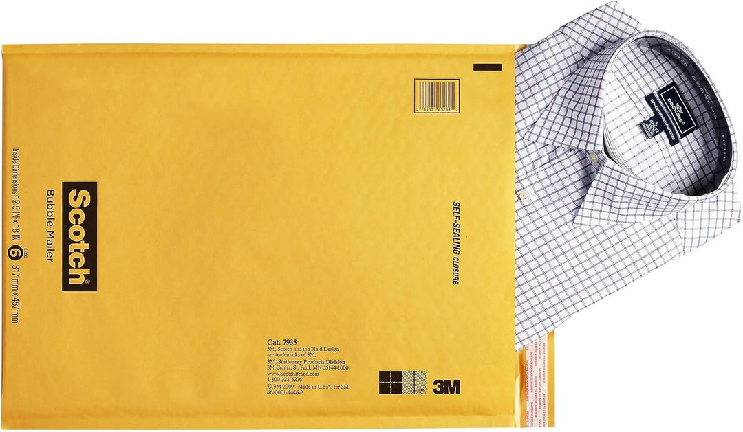 Scotch Luftpolster-Versandtasche, 24,1 x 34,3 cm, Grösse #4, Kraftpapier, 1/Packung (7974-25-CS), He