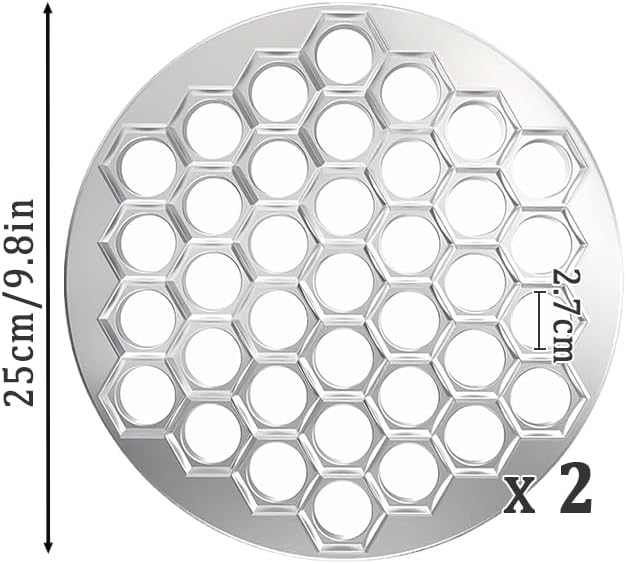 2 Stück Pelmeni Form, Pelmeni Maker mit 37 Löcher, Dumplings Ravioli Mold, Handgefertigter Teigtasch