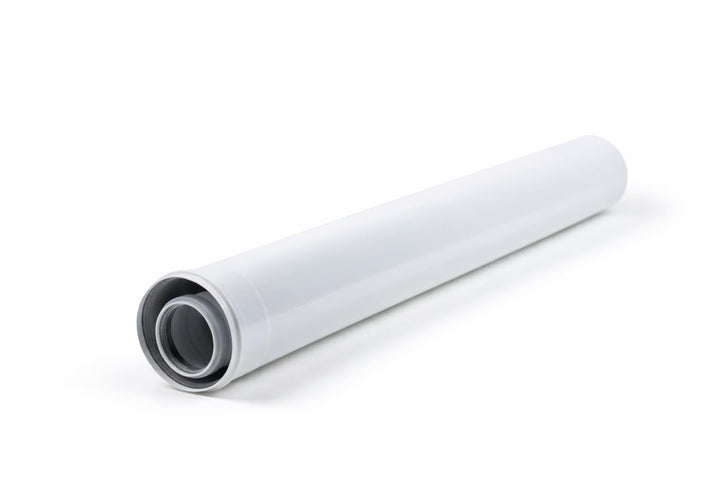 Uzman-Versand, Konzentrische Abgasrohr 1000mm Ø 60/100 mm, Bogen, Winkel, Abgas-Rohr Abgassystem Dop