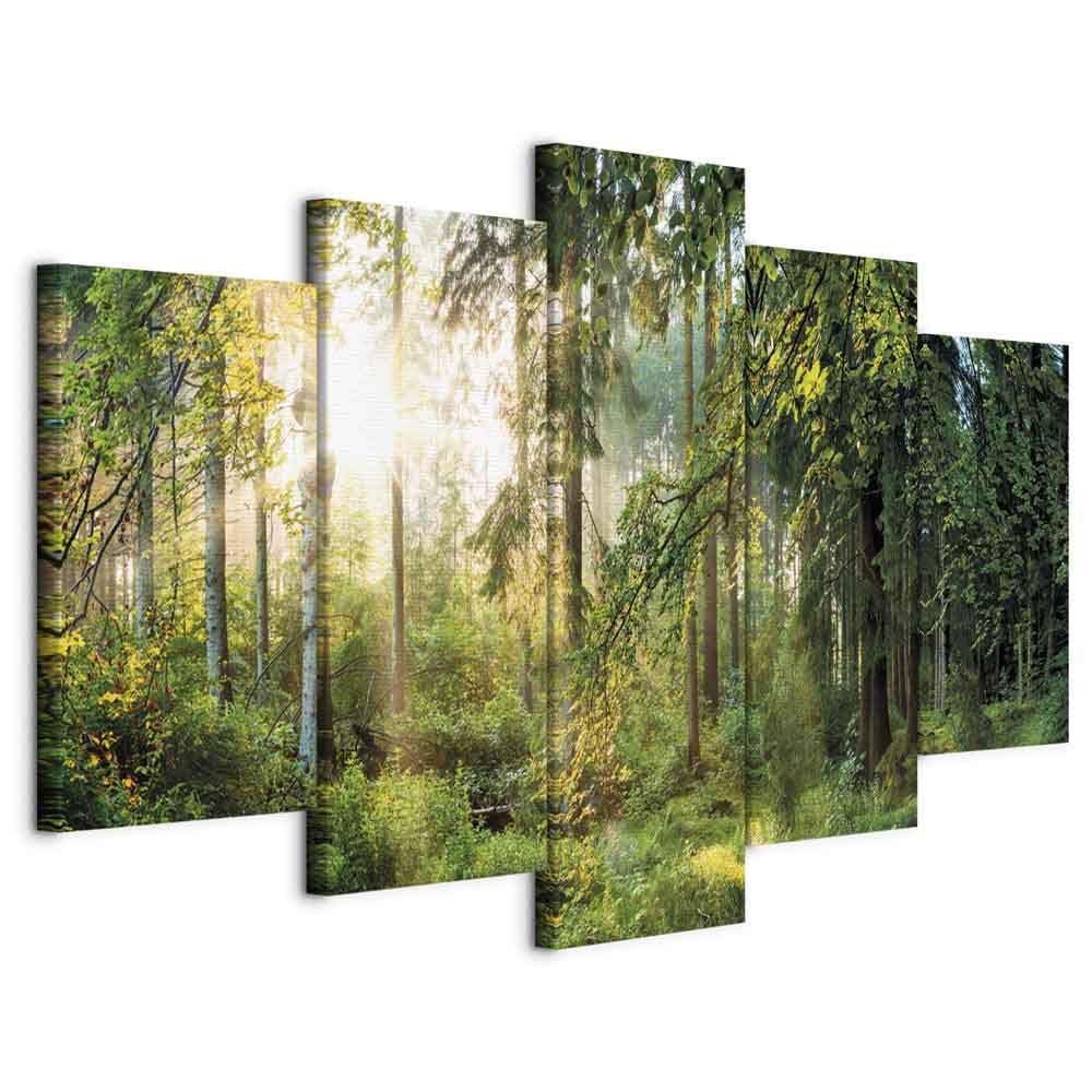 murando Akustikbild Landschaft Wald Bilder Akustikschaum Hochleistungsschallabsorber Schallschutz Le