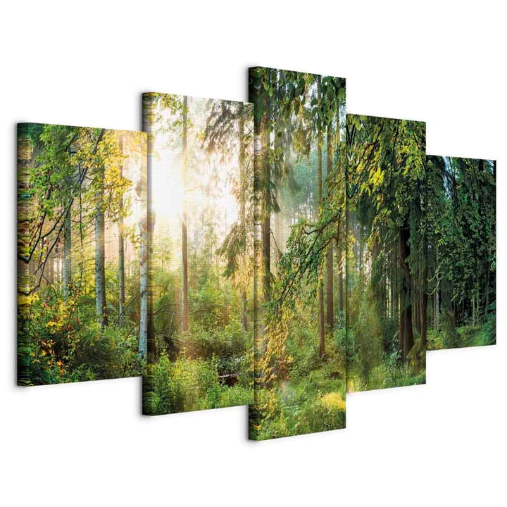 murando Akustikbild Landschaft Wald Bilder Akustikschaum Hochleistungsschallabsorber Schallschutz Le