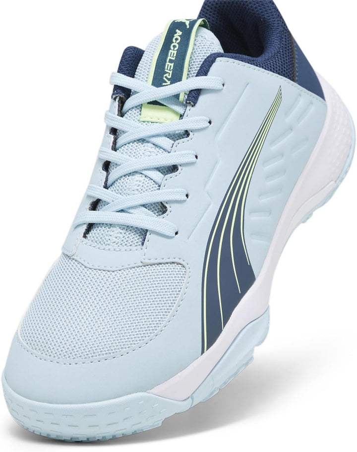 PUMA Unisex Kinder Beschleunigen Sie Jr Handballschuh 37.5 EU Silver Sky Persian Blue White, 37.5 EU