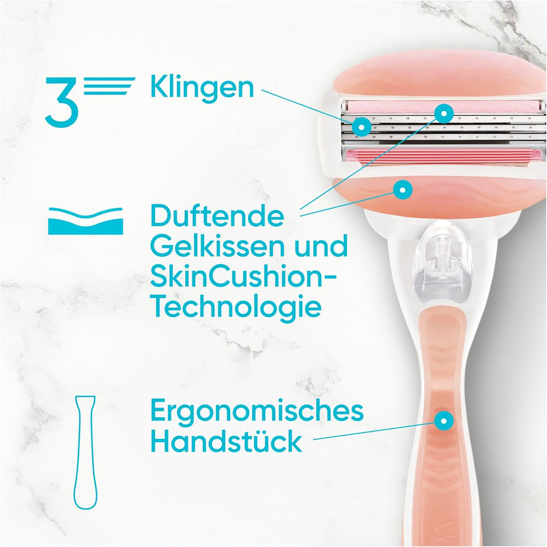 Gillette Venus ComfortGlide Spa Breeze Damenrasierer, 1 Ersatzklingen, rutschfestes, ergonomisches H