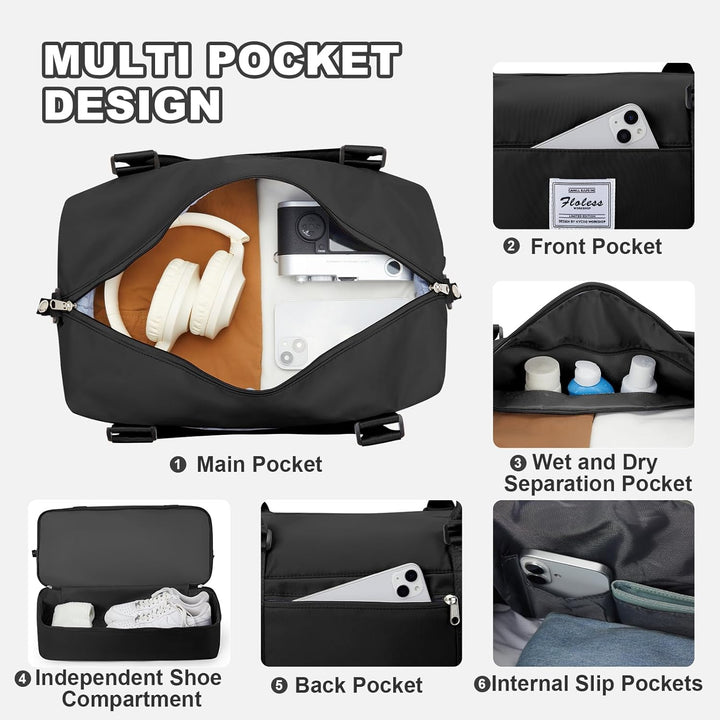 Reisetasche Damen Handgepäck Tasche Easyjet 45x36x20 für Flugzeug Airlines Tasche Weekender Damen Tr