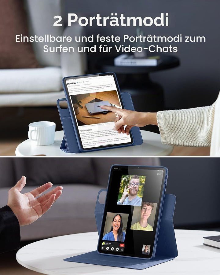 ESR für iPad Pro 11 Zoll Hülle (2024) mit Stifthalter, Abnehmbarer Magnetabdeckung, vertikalem Ständ