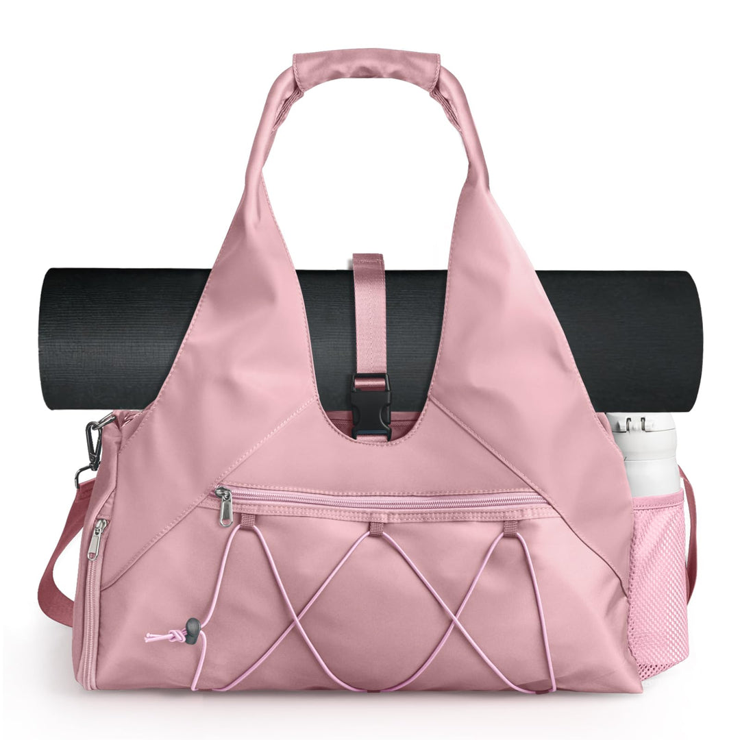 Sporttasche für Damen Yogatasche mit Schuhfach & Nassfach Reisetasche Tragetasche für Yogamatten Fre