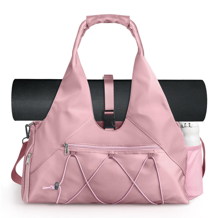 Sporttasche für Damen Yogatasche mit Schuhfach & Nassfach Reisetasche Tragetasche für Yogamatten Fre