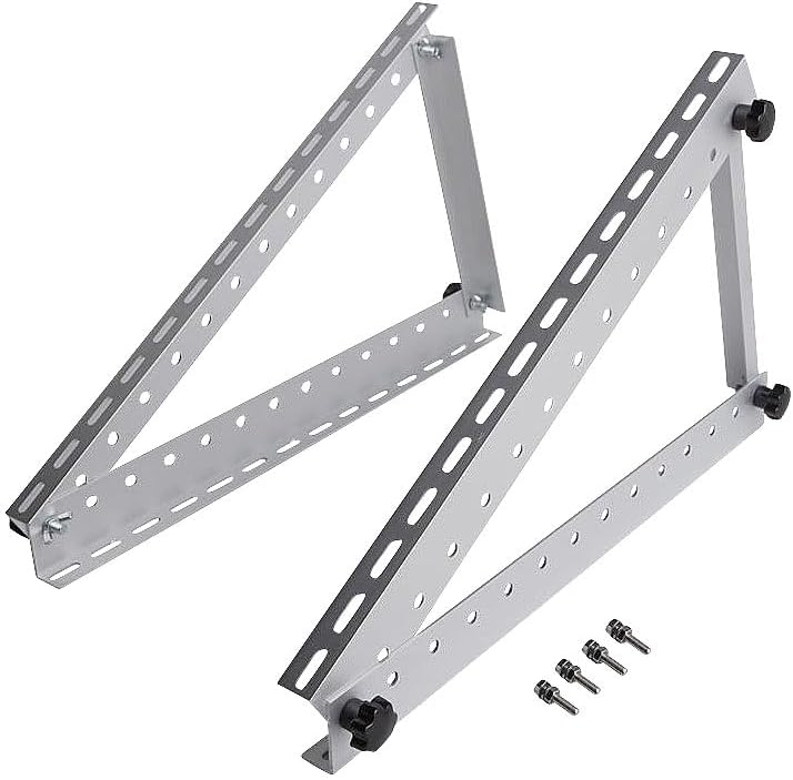 revolt Modul Halterung: 6er-Set verstellbare Aluminium-Solarpanel-Halt. 41"/104 cm, bis 120 kg (Sola