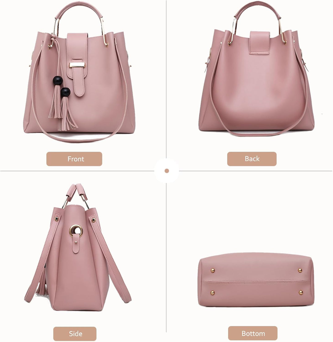 NICOLE & DORIS Damen Handtaschen 3 Stück Taschen für Damen Kette Tasche Top-Griffe Schultertaschen P