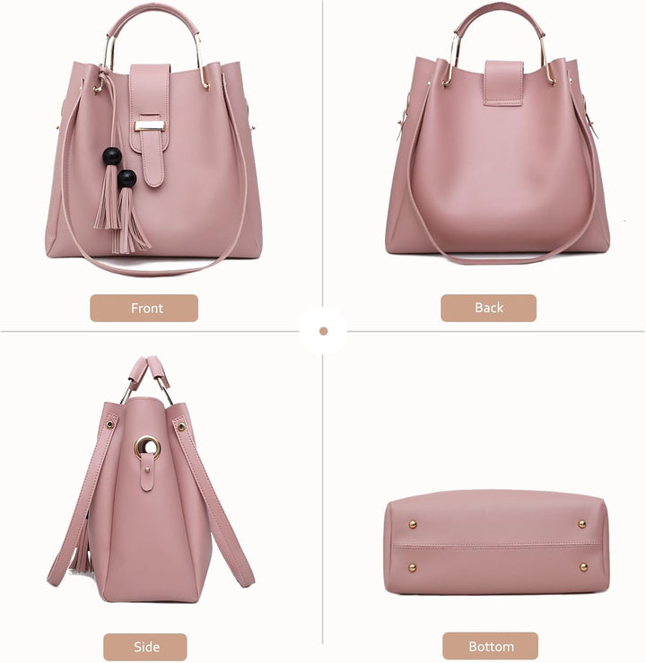 NICOLE &amp; DORIS Damen Handtaschen 3 Stück Taschen für Damen Kette Tasche Top-Griffe Schultertaschen P