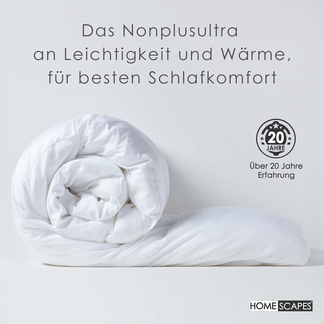 Homescapes warme Winter -Bettdecke, 200 cm x 200 cm – Wärmeklasse 4-5, daunenähnliche Super-Mikrofas