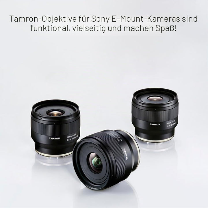 Tamron 24mm F/2.8 Di III OSD M1:2 Objektiv für Sony Full Frame/APS-C E-Mount spiegellose Kamera schw