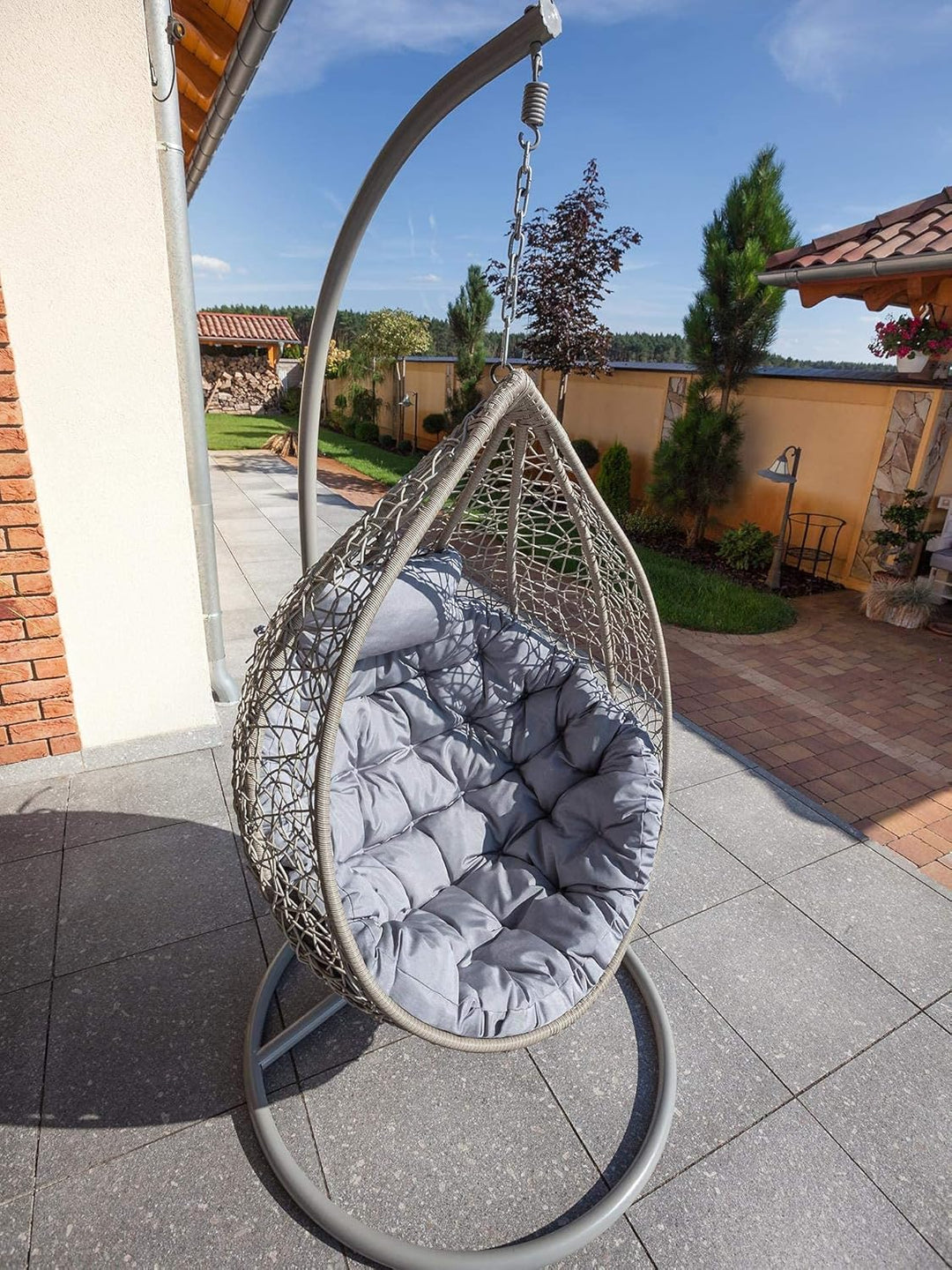 PillowPrim Hängesessel Kissen, Auflage für Polyrattan/Rattan Hängeschaukel, Polster, Hängekorb, Scha