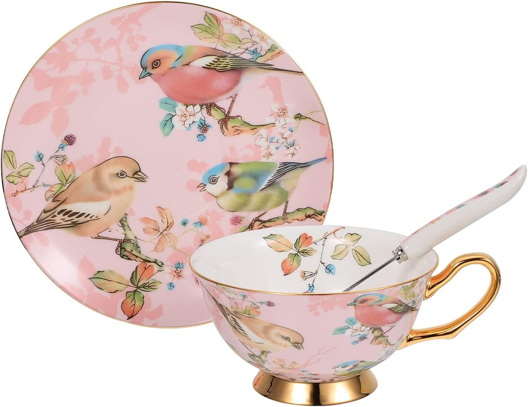 Tassen Untertassen Set Cappuccino Tassen Kaffeetassen Porzellantasse Keramische Teetasse mit Löffel