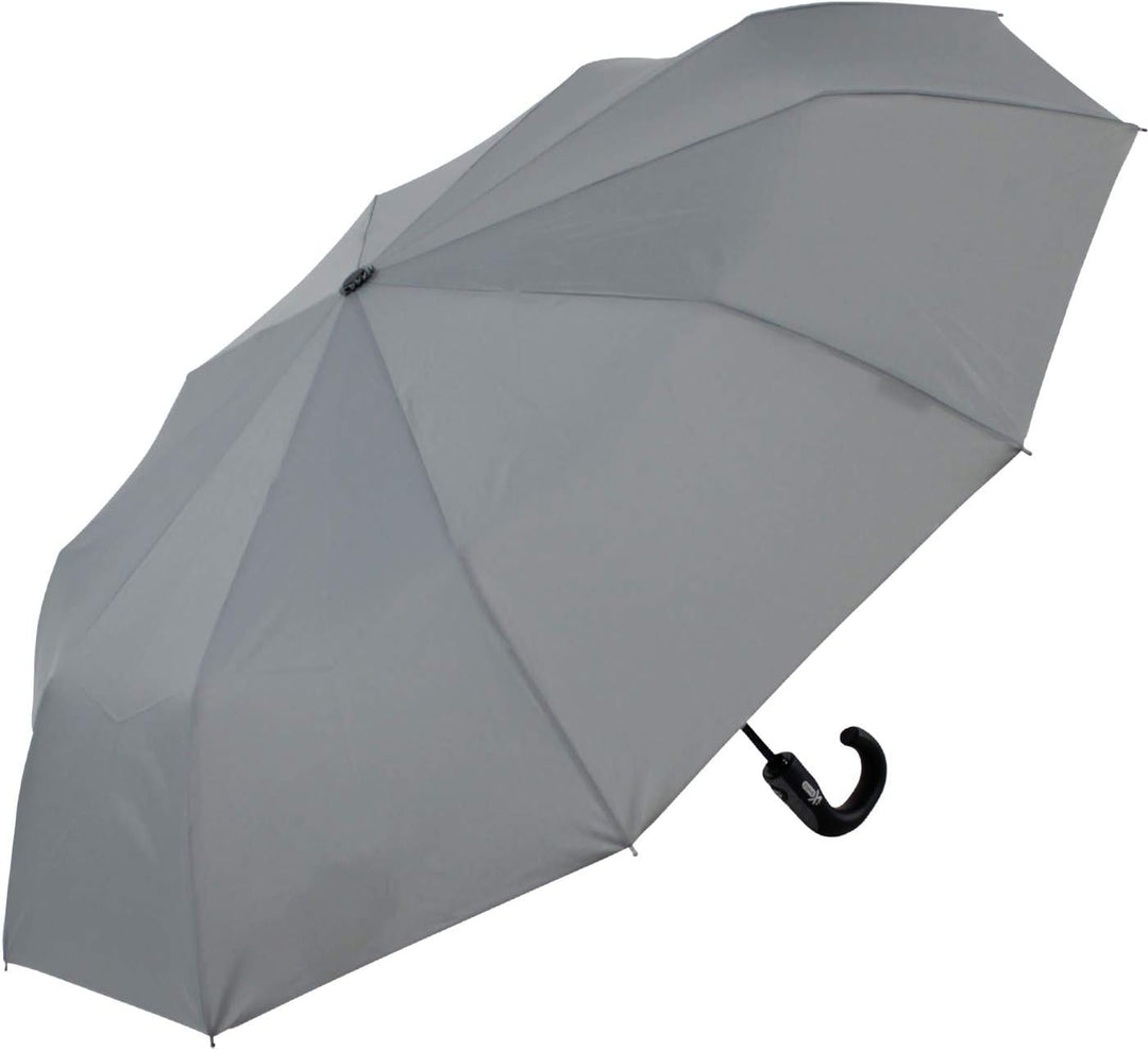iX-brella Herren Taschenschirm Auf-Zu-Automatik Rundhakengriff Carbonoptik Grey Carbonoptik-grau, Ca
