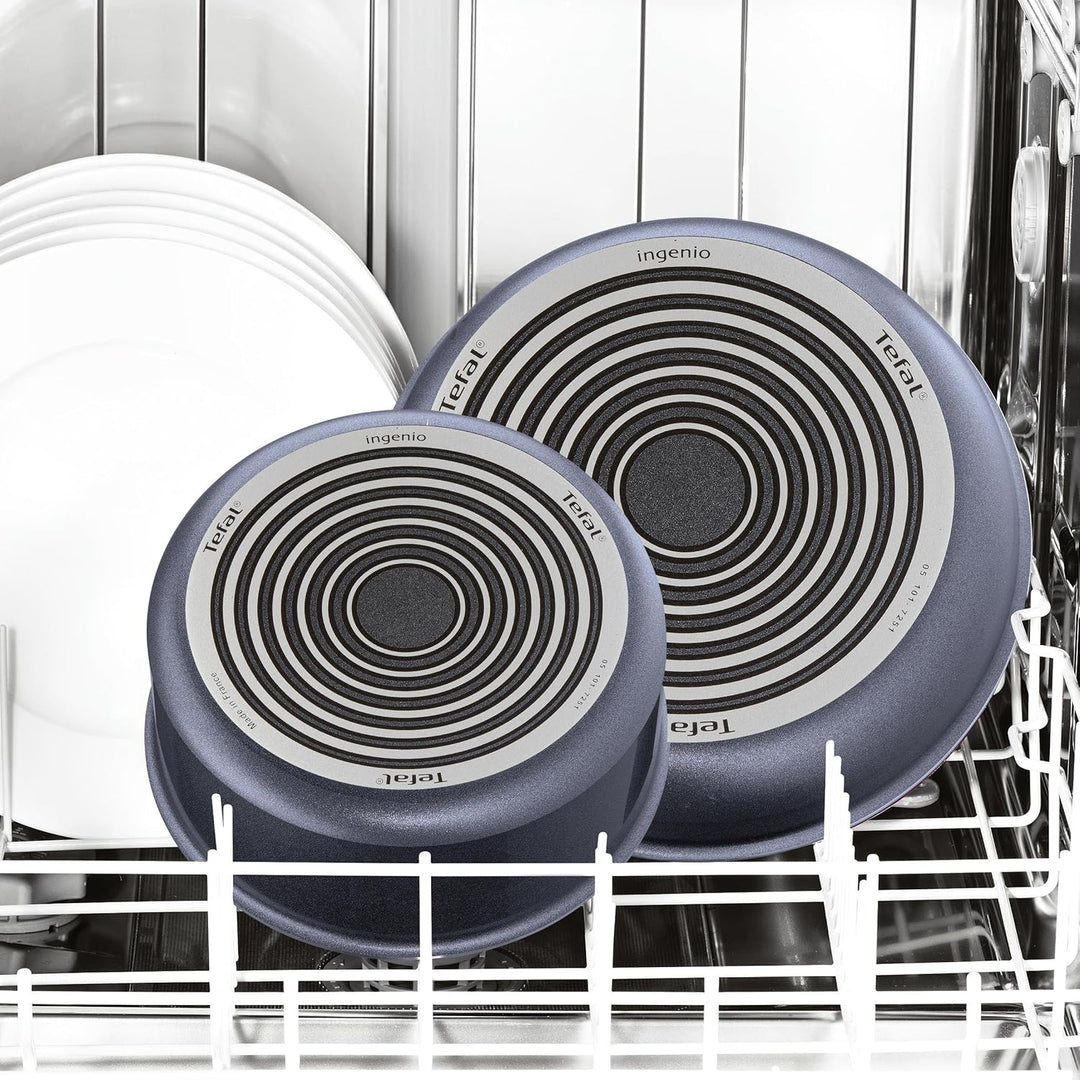 Tefal Kasserollen-Set 4 TLG., Grau/Blau, 16, 18 and 20 cm Kasserollen-Set 4 tlg. (16, 18, 20 cm + Gr