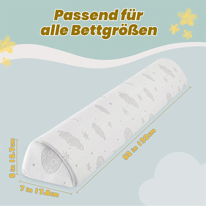 Rausfallschutz Kinderbett - Halb-Wassertropfen Schaumstoff-Schutz, Anti-Rutsch-Grip, Air-Layer-Bezug
