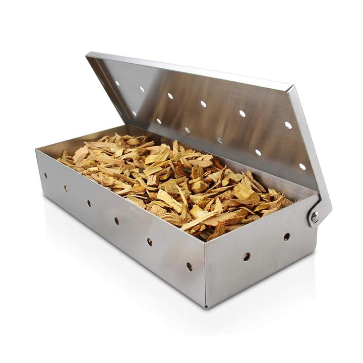 Landree® Räucherbox aus rostfreiem Edelstahl mit 28 Löcher, inkl. Seitenlöcher zur optimalen Rauchve