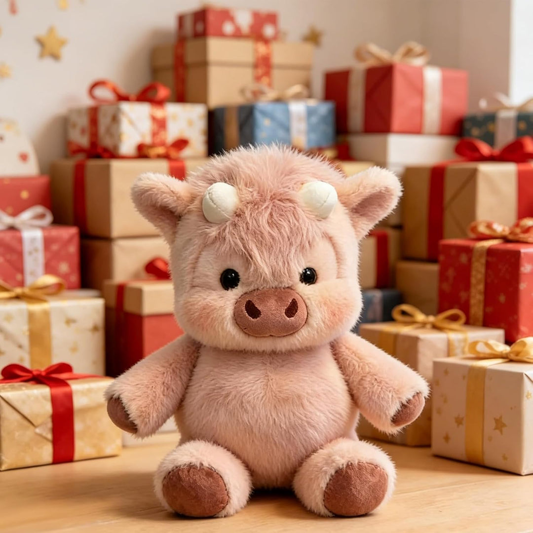 Running Cow Plush 45cm, Kuh Kuscheltier, Laufendes Kalb Plüschtier, Wildschwein Stofftier, Cartoon S