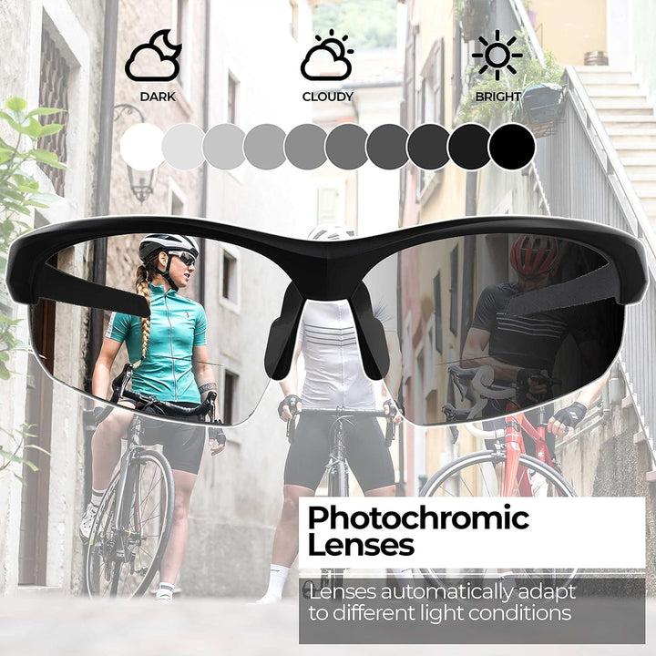 BBB Cycling Sportbrille mit Leseteil für Weitsichtige Sehstärke Sonnbrille mit Photochromatic Gläser