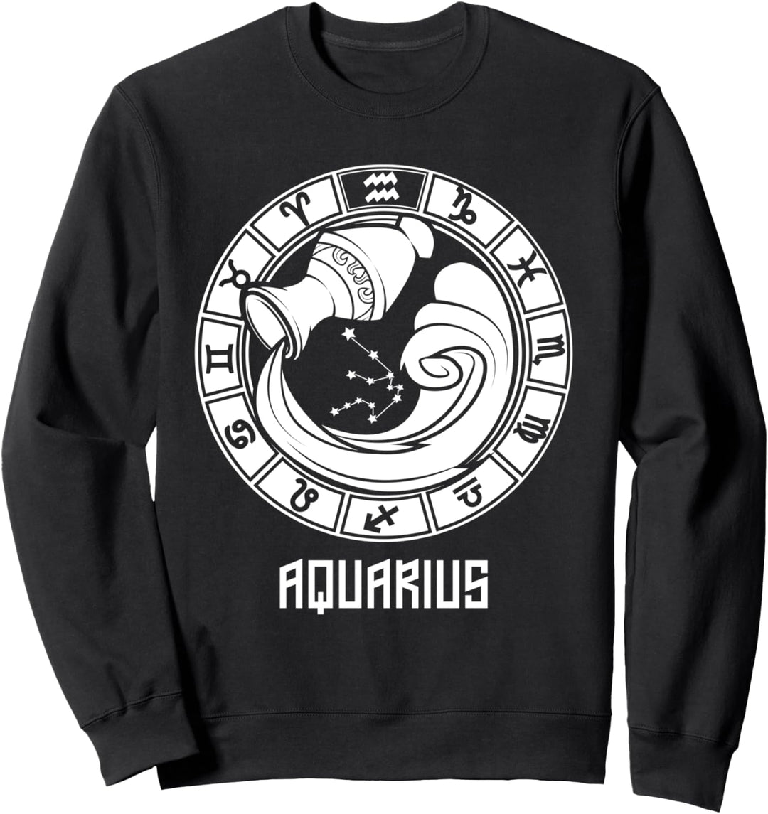 Wassermann Sternzeichen Januar Februar Geburtstagsstern Sweatshirt