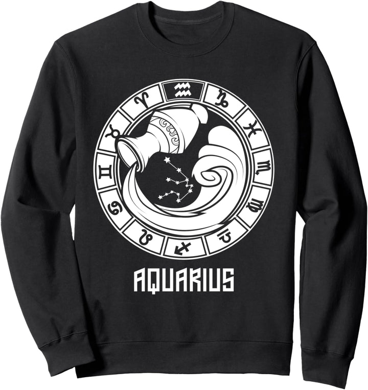 Wassermann Sternzeichen Januar Februar Geburtstagsstern Sweatshirt