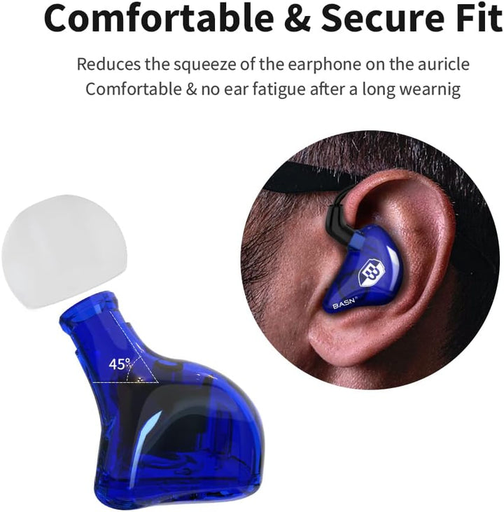 BASN Bsinger In-Ear-Monitore Geräuschisolierende Kopfhörer, Dual-dynamische Treiber High Definition