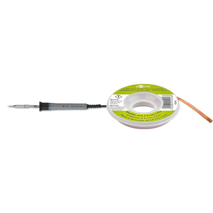 Ersa Lötkolben Multitip C 25 25W 230V 0920BD &amp; Goobay 45246 Entlötlitze 2mm reines Kupfer Entlötdrah