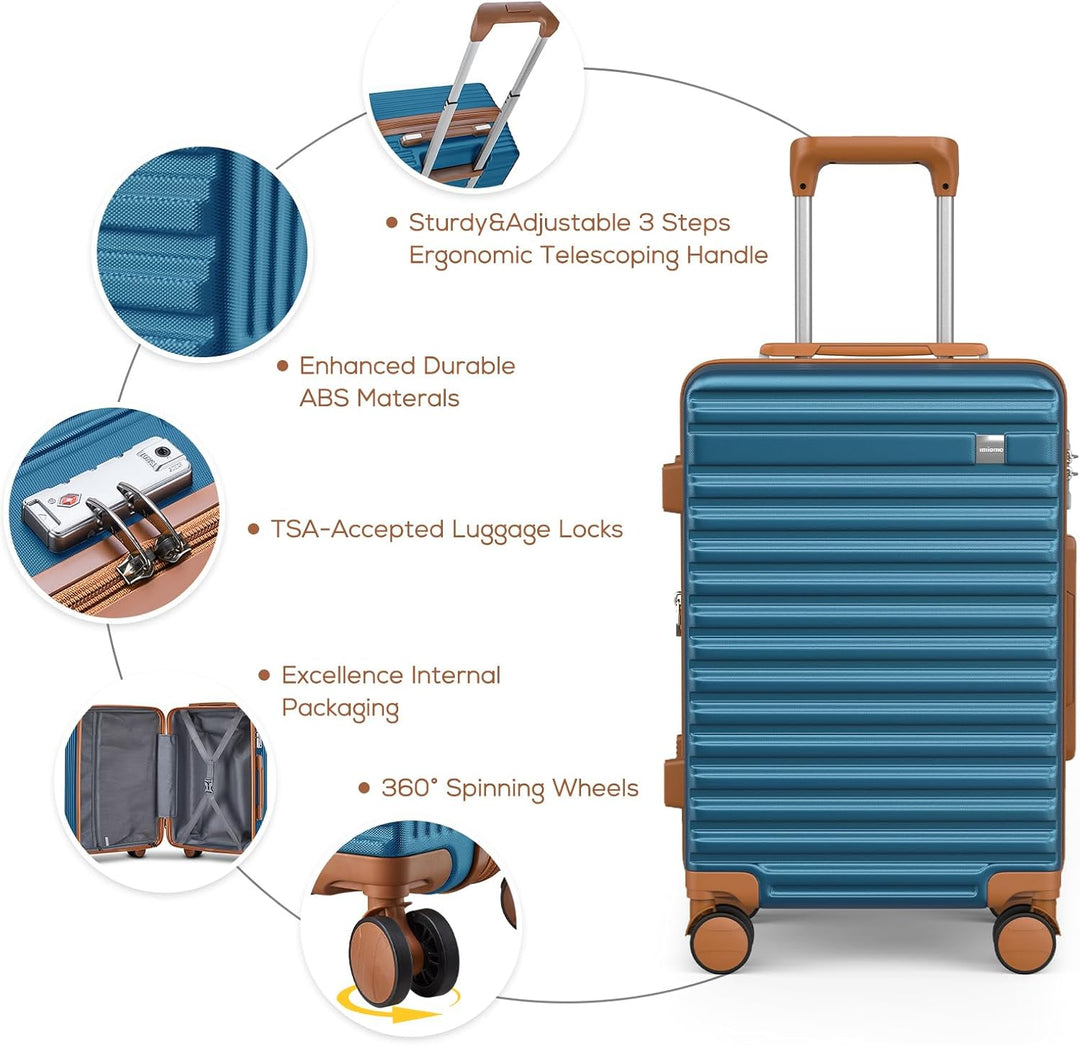 Joyway Grosser Koffer Hartschalen-Koffer Set mit 4 Rollen leichtes Reisekoffer Set mit TSA-Schloss a