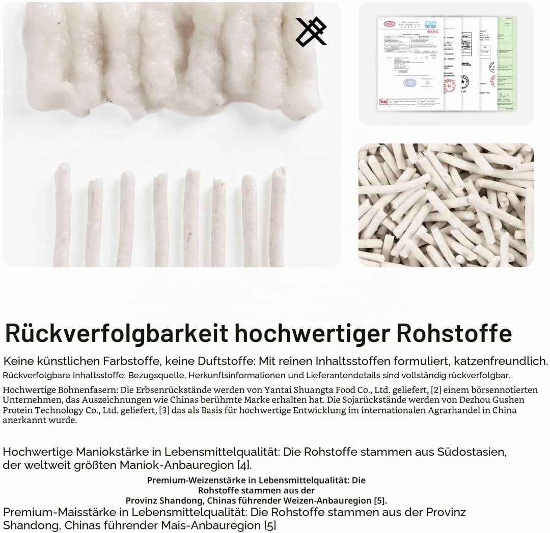 pidan Tofu Katzenstreu 4,8kg (2 Beutel), Klumpend, Spülbar, Ultra Saugfähig Und Schnell Trocknend, 1