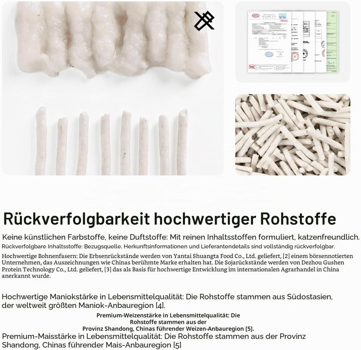 pidan Tofu Katzenstreu 4,8kg (2 Beutel), Klumpend, Spülbar, Ultra Saugfähig Und Schnell Trocknend, 1