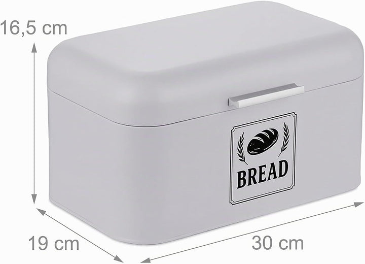 Relaxdays Brotkasten, Brotbox mit Deckel &amp; Griff, HBT: 16,5x30x19 cm, Brot aufbewahren, Brotkiste Re