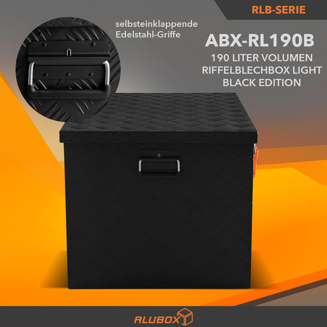 alubox Werkzeugkiste Riffelblech ABX-RL190B Aluminium 1,5mm Werkzeugkiste leicht und robust 190 Lite