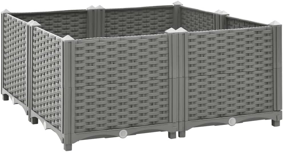 vidaXL Hochbeet, Hochbeet für Garten Balkon Terrasse, Gemüsebeet Pflanzkasten zum Selber Bauen, Blum