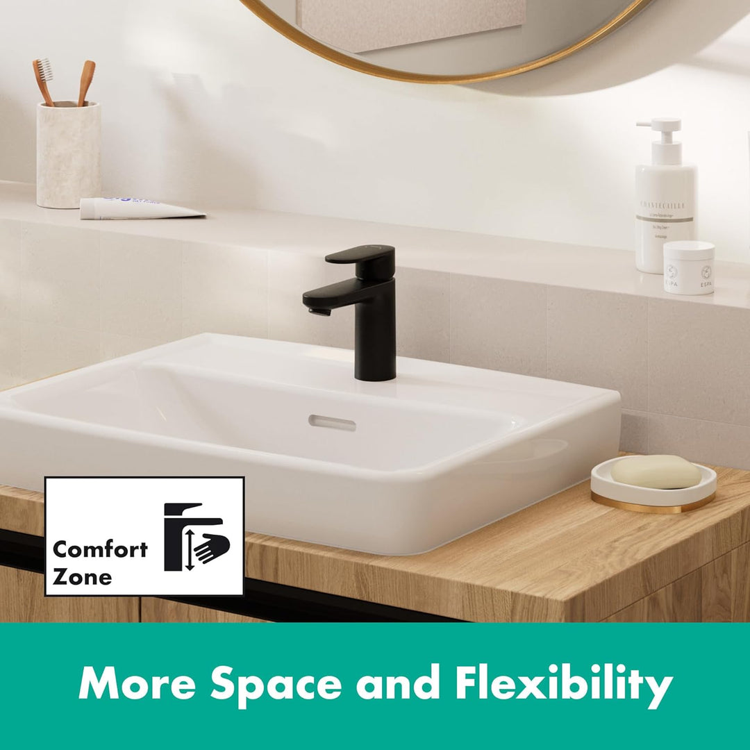 hansgrohe Vernis Blend - Waschtischarmatur ohne Ablauf, Wasserhahn Bad mit Auslauf Höhe 100 mm, Misc