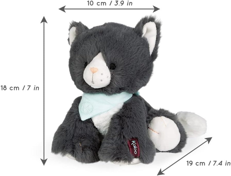 KALOO - Les Amis - Erstes Plüschtier Chamallow die Katze - 18 cm - superweiches Material - Geschenkb