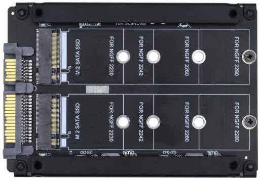 System-S NGFF B+M Key Adapter 2X M.2 SSD Karte zu 2,5 Zoll SATA Combo HDD