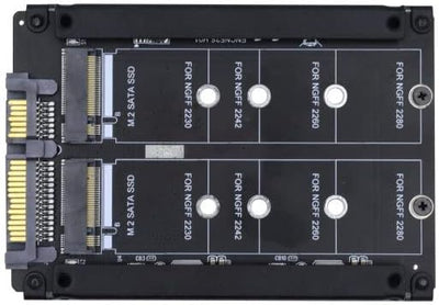 System-S NGFF B+M Key Adapter 2X M.2 SSD Karte zu 2,5 Zoll SATA Combo HDD