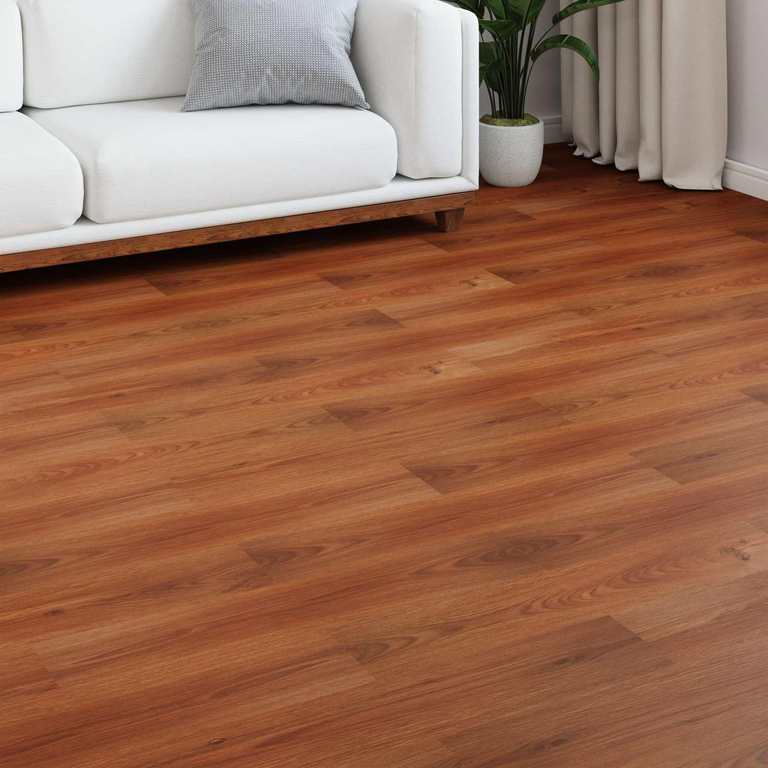 Laminatboden 5 Stück Honigbraun Holzwerkstoff 101 x 20 x 0,8 cm mit Klicksystem, realistische Holzop