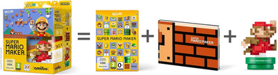 Super Mario Maker (inkl. amiibo 8-Bit Mario Figur + Artbook) - [Wii U] Nintendo Wii U amiibo+Artbook