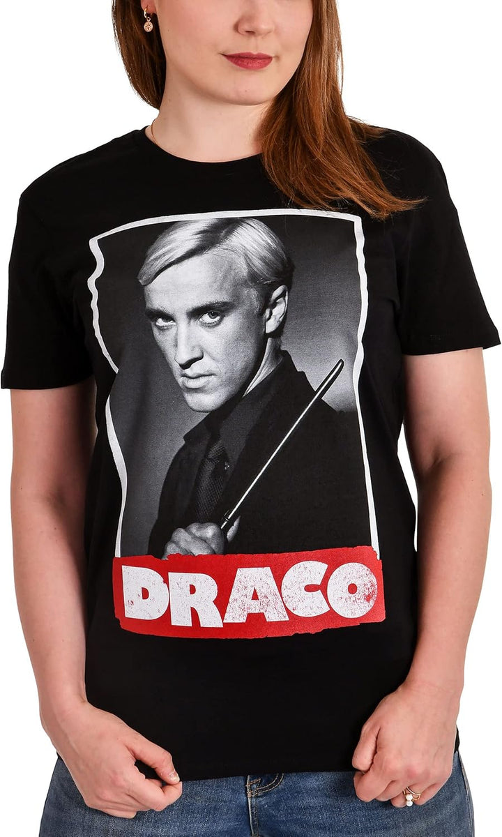 Elbenwald Harry Potter Draco Malfoy T-Shirt Verschiedene Motive Slytherin Damen Herren Baumwolle M D