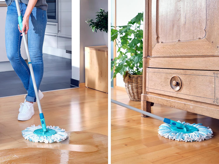 Leifheit Ersatzkopf CLEAN TWIST Disc Mop Ergo micro duo 6er Set, Wischbezug Disc Mop Ergo, Ersatzbez
