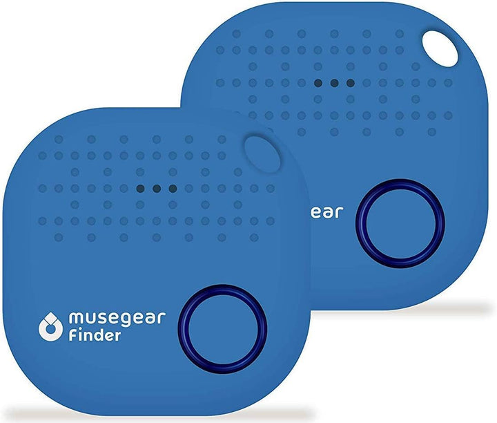 musegear Schlüsselfinder mit Bluetooth App aus Deutschland I Maximaler Datenschutz I hellblau 2er Pa