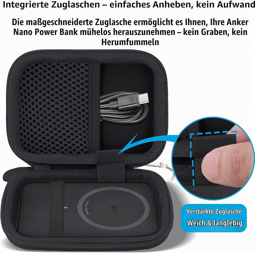 Khanka Etui für Anker Nano/MagGo PowerBank, Ultra-schlankes 5.000mAh/10.000mAh Magnetisches Akkupack