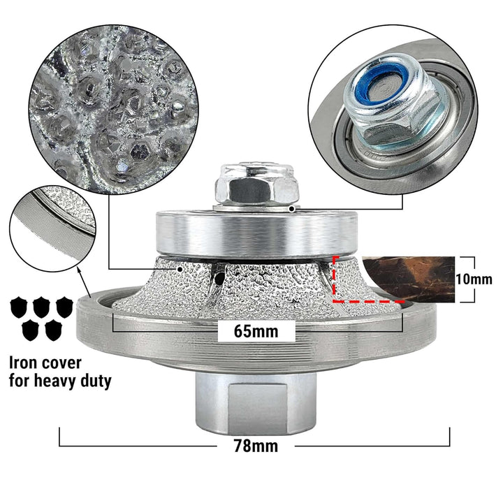 NBB Diamant-Profilscheibe Diamantfräser Fräsbohrer Trennreibahle Profilierungs-Bit für Porzellan Fli