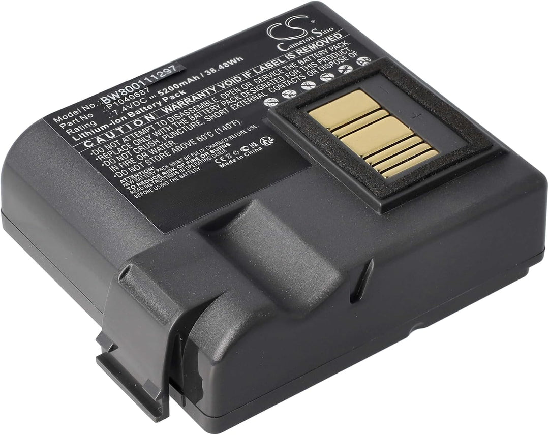 vhbw Akku kompatibel mit Zebra QLN420, ZQ630 Drucker Kopierer Scanner Etiketten-Drucker (5200 mAh, 7