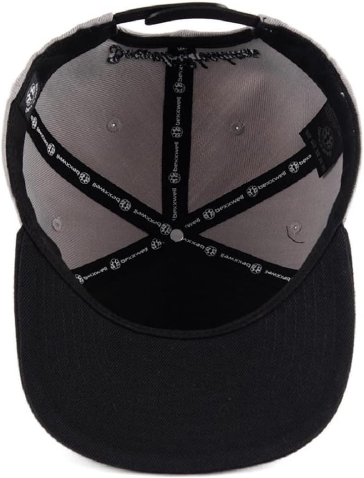 Bexxwell Snapback Caps 2er-Set Partnerlook für Klein und Gross grau/schwarz mit Anker (optimale Pass