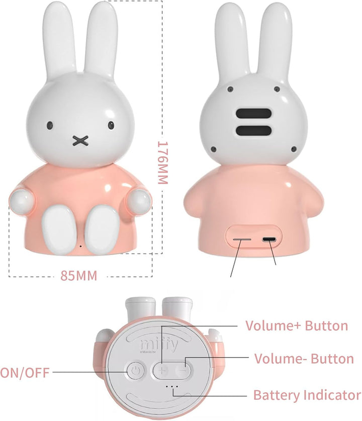 MiPow x Miffy 2026 New Model Bluetooth Speaker, Portable Wireless HD Stereo, Bluetooth 5.0, 220g Lig