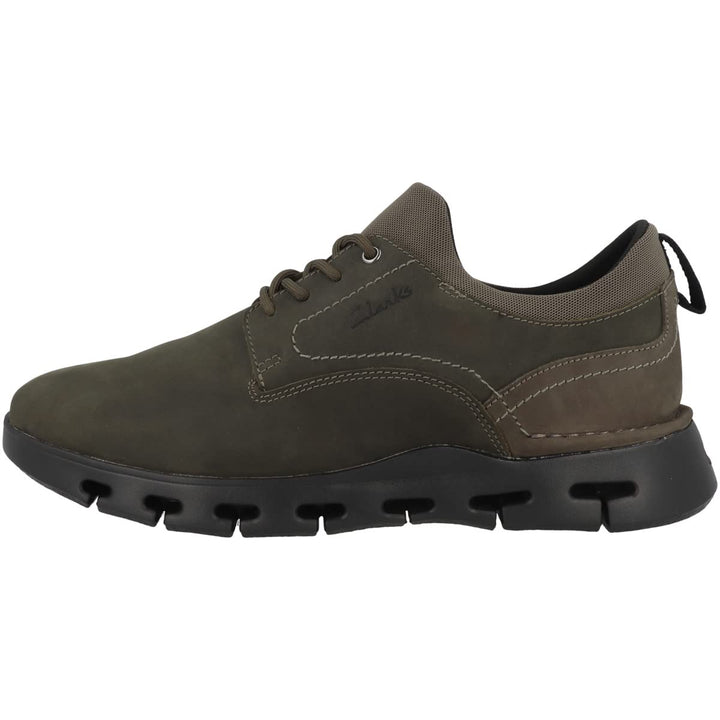 Clarks Herren Nature X Two Sneaker 44 EU Olive, 44 EU Olive